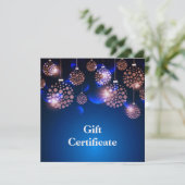 Roze kerstversieringen - Kaart met cadeaubon (Staand voorkant)