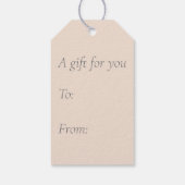 roze kerstwinter vogelscène cadeaulabel (Achterkant)