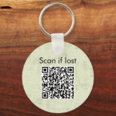 Roze ketel QR Code Cute Insect Art Entomology Sleutelhanger (Achterkant)