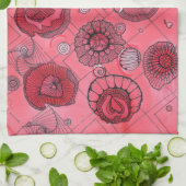 Roze keukenhanddoek (Gevouwen)