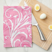 Roze keukenhanddoek voor sierdoeleinden (Quarter Fold)