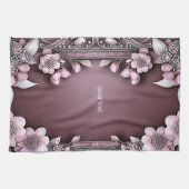 Roze keukenhanddoeken van Floral (Horizontaal)