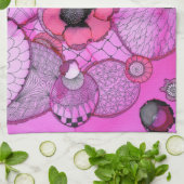 Roze keukenhanddoeken voor verrassingen (Gevouwen)