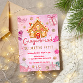 Roze keukenhuis Decoratieve Partij Uitnodiging