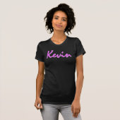 Roze Kevin Logo op Black Tanktop (Voorkant volledig)