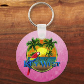 Roze Key West Sunset Sleutelhanger (Voorkant)