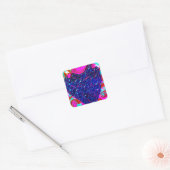 Roze kikker Holding Heart Stickers (Envelop)