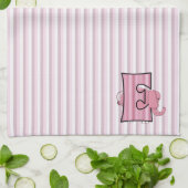 Roze Kinder monogram E Handdoeken (Gevouwen)