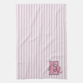 Roze Kinder monogram E Handdoeken (Verticaal)