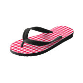 Roze Kinder Teenslippers van Gingham (Schuin)