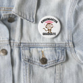 Roze Kindergarten Afstuderen Ronde Button 5,7 Cm (In situ)