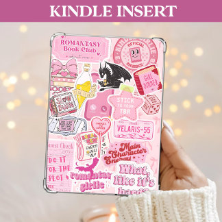 Roze Kindle Insert Schattige & Girly Bookish Acces Feestdagenkaart
