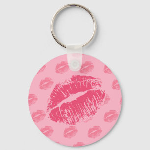 Roze Kiss Sleutelhanger
