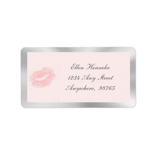 Roze Kisses Etiket (Voorkant)