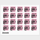 Roze Kitten Bachelorette Party Vierkante Sticker (Vel)