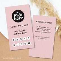 Roze Klantenkaart Zakelijke Beloningskaart