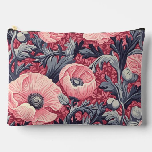 roze klaprozen bloemig etui (Voorkant)