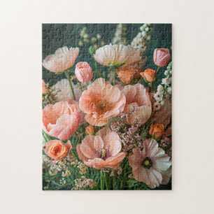 Roze klaprozen en Leeuwenbekkenbloesems Legpuzzel