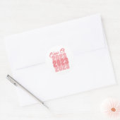 Roze klasse van Afstuderen Ronde Sticker (Envelop)
