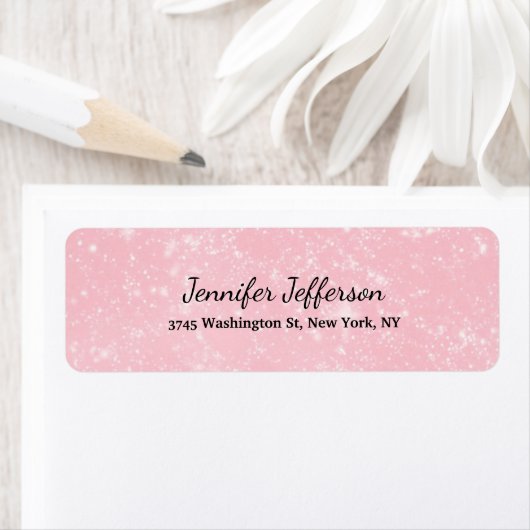 Roze Klassiek Handschrift Script Creative Plain Etiket (Insitu)