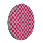 Roze klassieke checkboard van de Combinatie door S Dartbord (Voorkant Links)