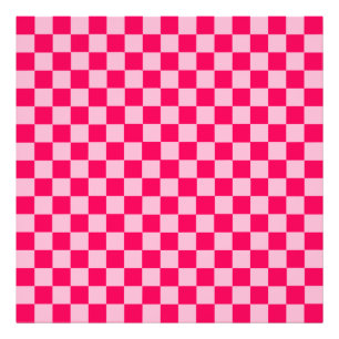 Roze klassieke checkboard van de Combinatie door S Foto Afdruk