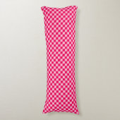 Roze klassieke checkboard van de Combinatie door S Lichaamskussen (Voorkant Verticaal)