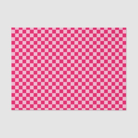 Roze klassieke checkboard van de Combinatie door S Tissuepapier (Voorkant)