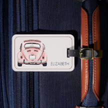 Roze Klassieke Vintage Buggy Bug Auto Persoonlijk