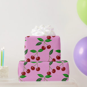 Roze klassieker fruitbladeren Kies kleur WP Cadeaupapier