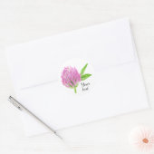 Roze klaver ronde sticker (Envelop)