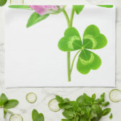 Roze klaver theedoek (Gevouwen)