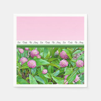 Roze klavers - Papieren servet