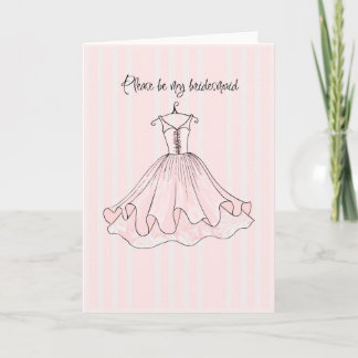 roze kledingsbruidsmeisje kaart