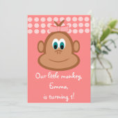 Roze kleine apenkinderen op de dag van hun geboort kaart (Staand voorkant)