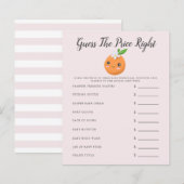 Roze kleine Baby shower die de prijs bepaalt (Voorkant / Achterkant)