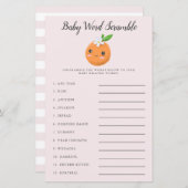 Roze kleine Baby Word Scramble Game (Voorkant / Achterkant)