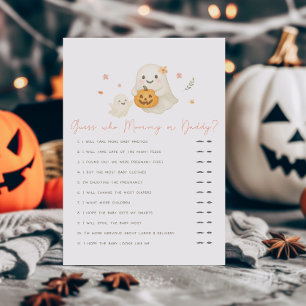 Roze Kleine Boo Halloween Raad wie mama of papa is