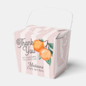 Roze Kleine Cutie Citrus Baby shower Gable Bedankdoosjes (Voorkant Zijde)