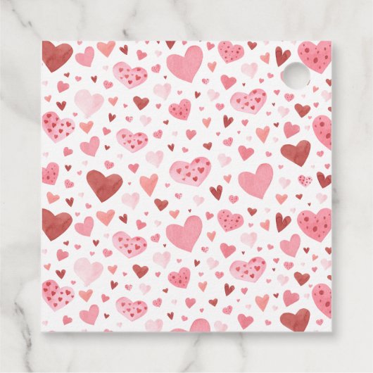 Roze Kleine Liefje Valentijnsdag Baby shower Bedankjes Labels (Achterkant)