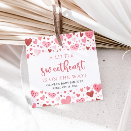 Roze Kleine Liefje Valentijnsdag Baby shower Bedankjes Labels