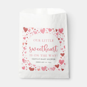 Roze Kleine Liefje Valentijnsdag Baby shower Bedankzakje