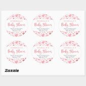 Roze Kleine Liefje Valentijnsdag Baby shower Ronde Sticker (Vel)