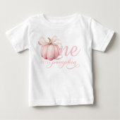 Roze Kleine Pompoen 1e Verjaardagsshirt (Voorkant)