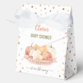 Roze Kleine Pompoen Meisje Baby shower Grote Tent Bedankdoosjes (Voorkant)