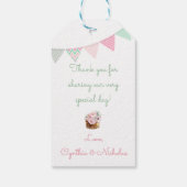 Roze Kleine Pompoen Patch Dank u Cadeau Label Cadeaulabel (Achterkant)