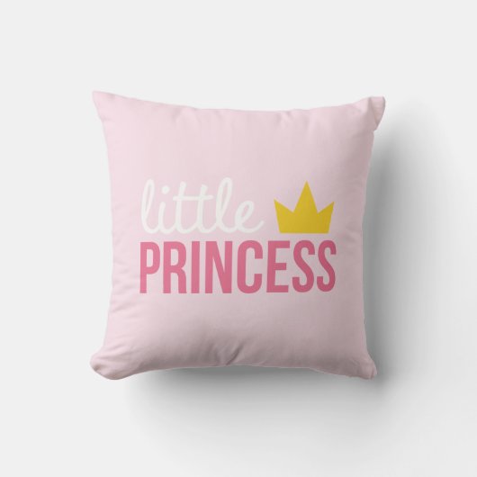 Roze kleine prinses Pillow Kussen (Voorkant)