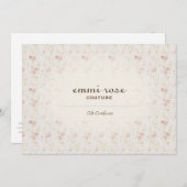  Roze kleine Roos Afdrukcadeaubon (Voorkant / Achterkant)