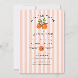 Roze kleine schat op komst Citrus Baby shower Kaart