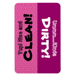 Roze Kleine Sterren Schoon Vuil Vaatwasser W1418 Magneet